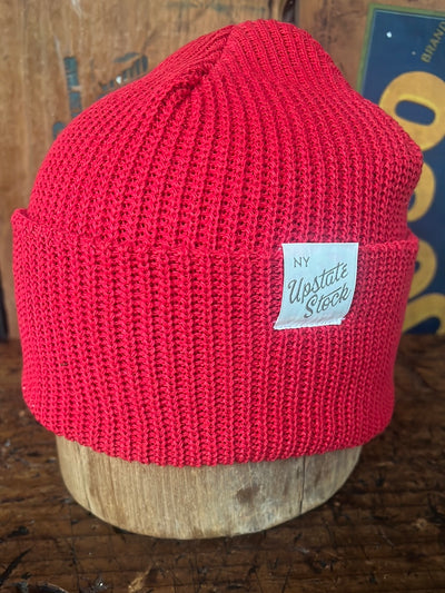 Upcycyled Cotton Watchcap - Cherry Red