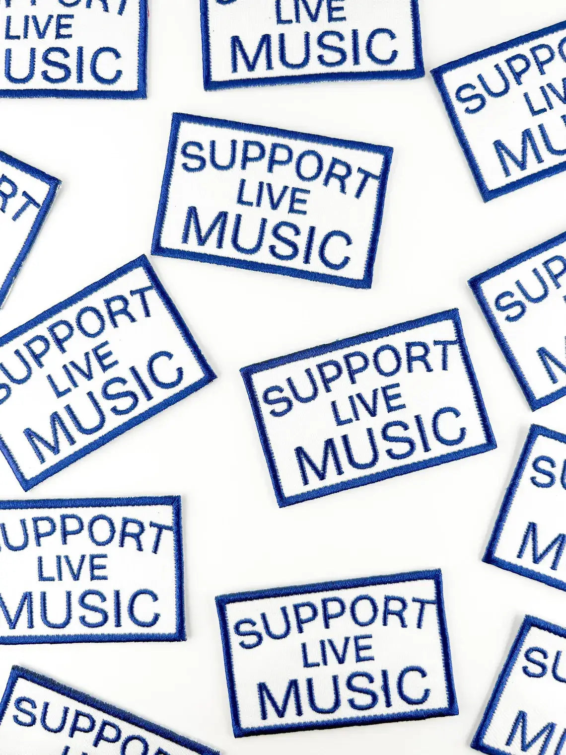 Support Live Music Embroidered Iron On Patch