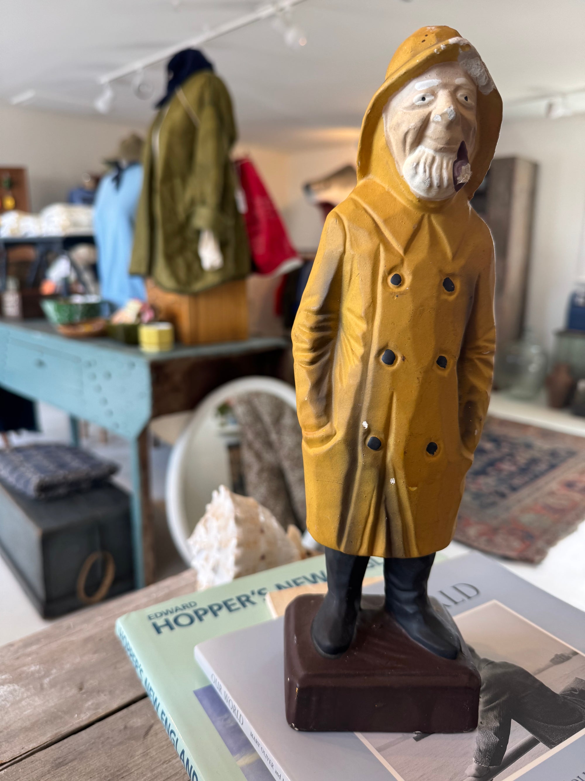 Plaster Fisherman - Yellow