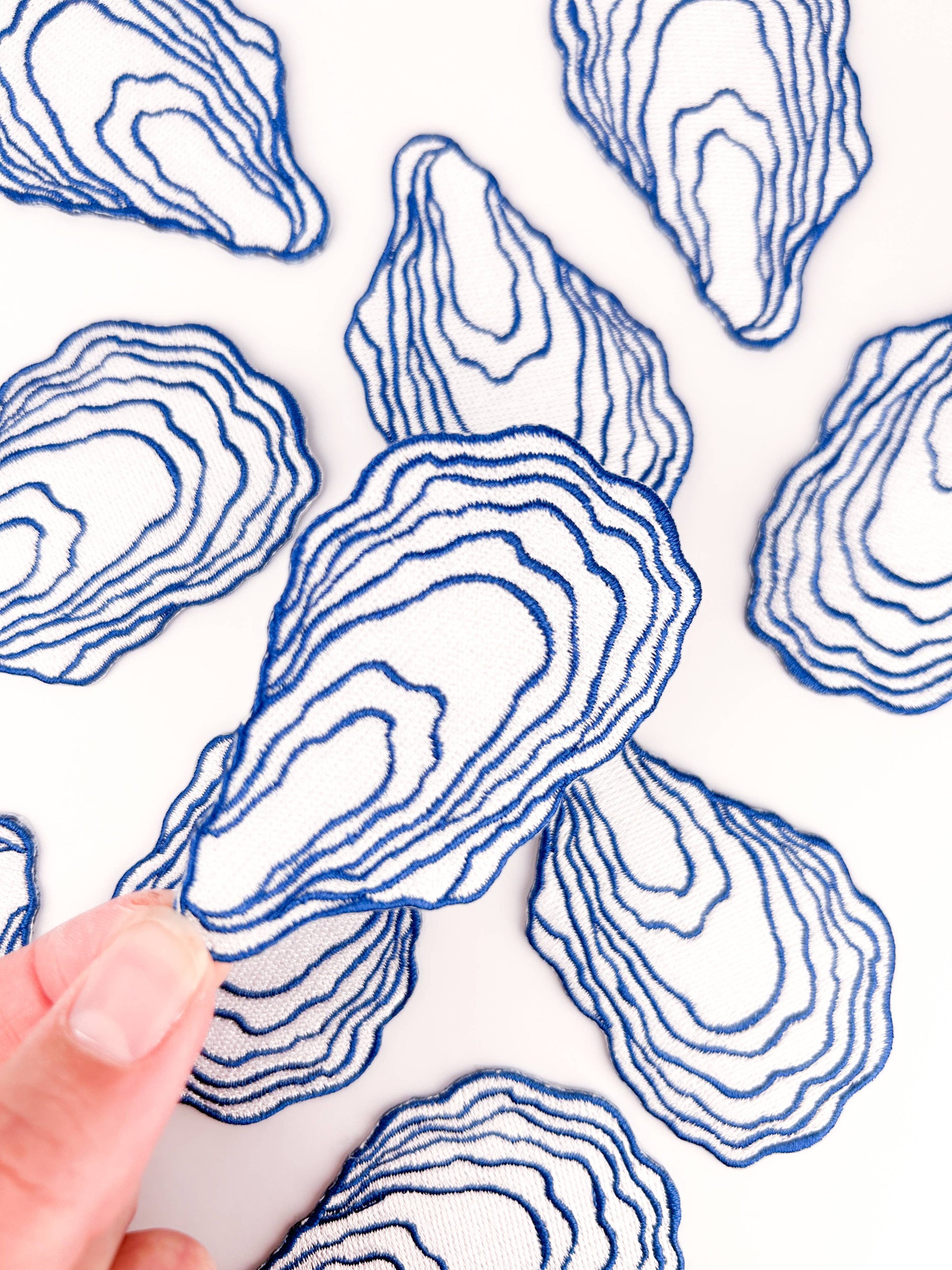 Oyster Patch | Coastal Embroidered Iron On Patch | Nautical