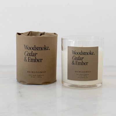 Heirloomed Candle - Woodsmoke, Cedar & Ember - Fall Candle