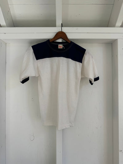 1980s Deadstock Youth Ringer Tees - Single Stitch - Diamonds & Rust