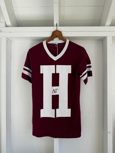 1980s Harvard Delta Gamma Football Tee - Diamonds & Rust