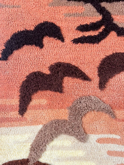 1980s Vintage Seagull Wall Hanging - Diamonds & Rust