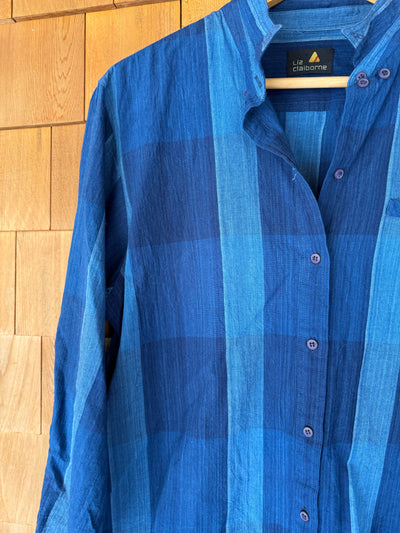 Vintage Super Soft Plaid Shirt - Blue + Blue