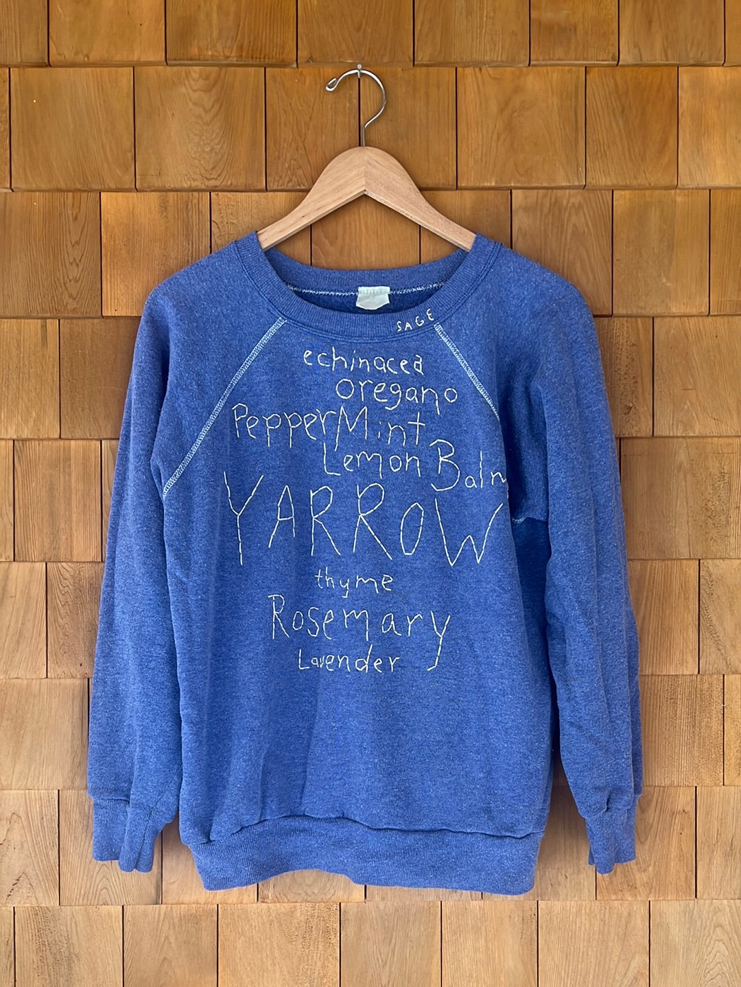 Pre Loved  Ragan Embroidered Flower Names - One Of A Kind