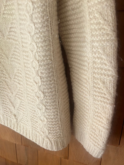 Vintage Hand Knit Fisherman's Wool Sweater