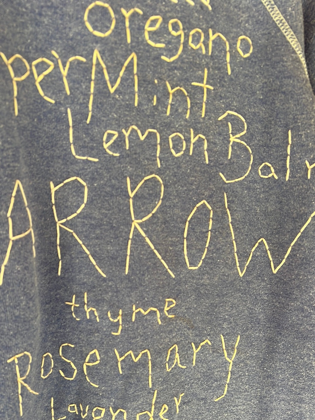 Pre Loved  Ragan Embroidered Flower Names - One Of A Kind