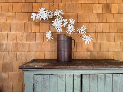 Antique Painted Olive Green Cabinet