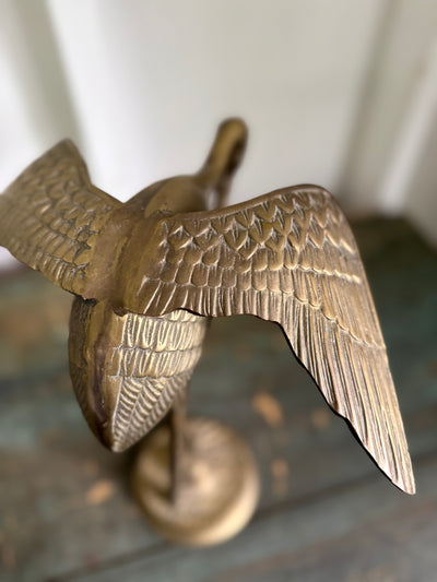 Pair of Vintage Brass Cranes