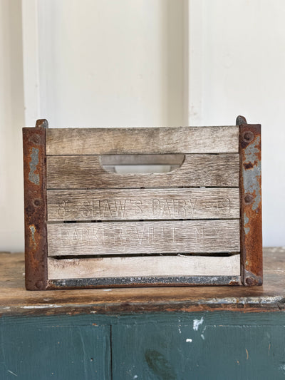 Vintage Shaw’s Dairy Wood Crate