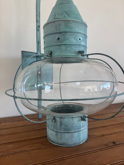 Salvaged Onion Lamp - Wall Mount - Copper Patina