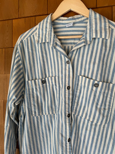 Vintage Super Soft Striped Shirt - Blue + White