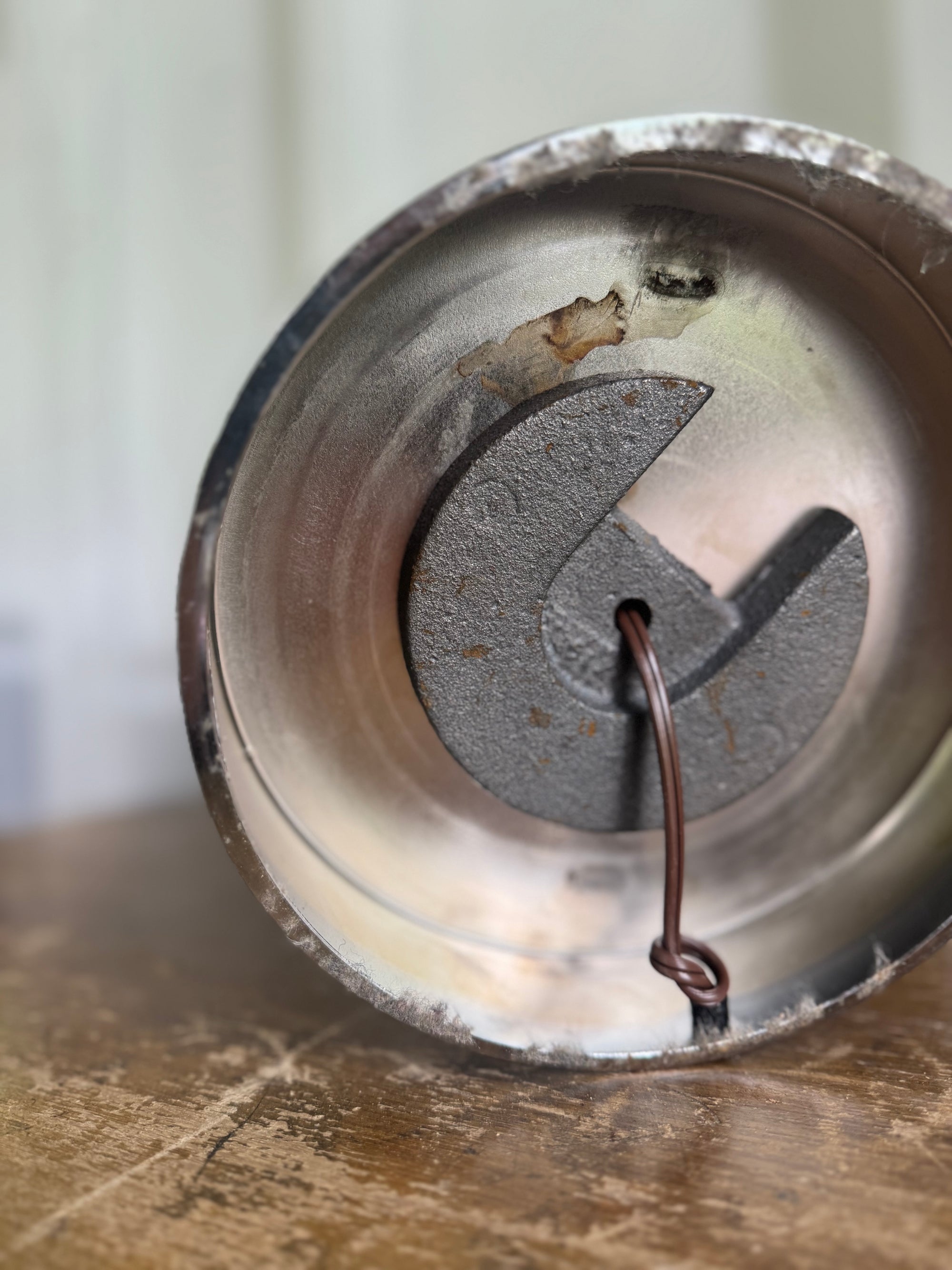 Mid-Century Modern Cork + Chrome Table Lamp