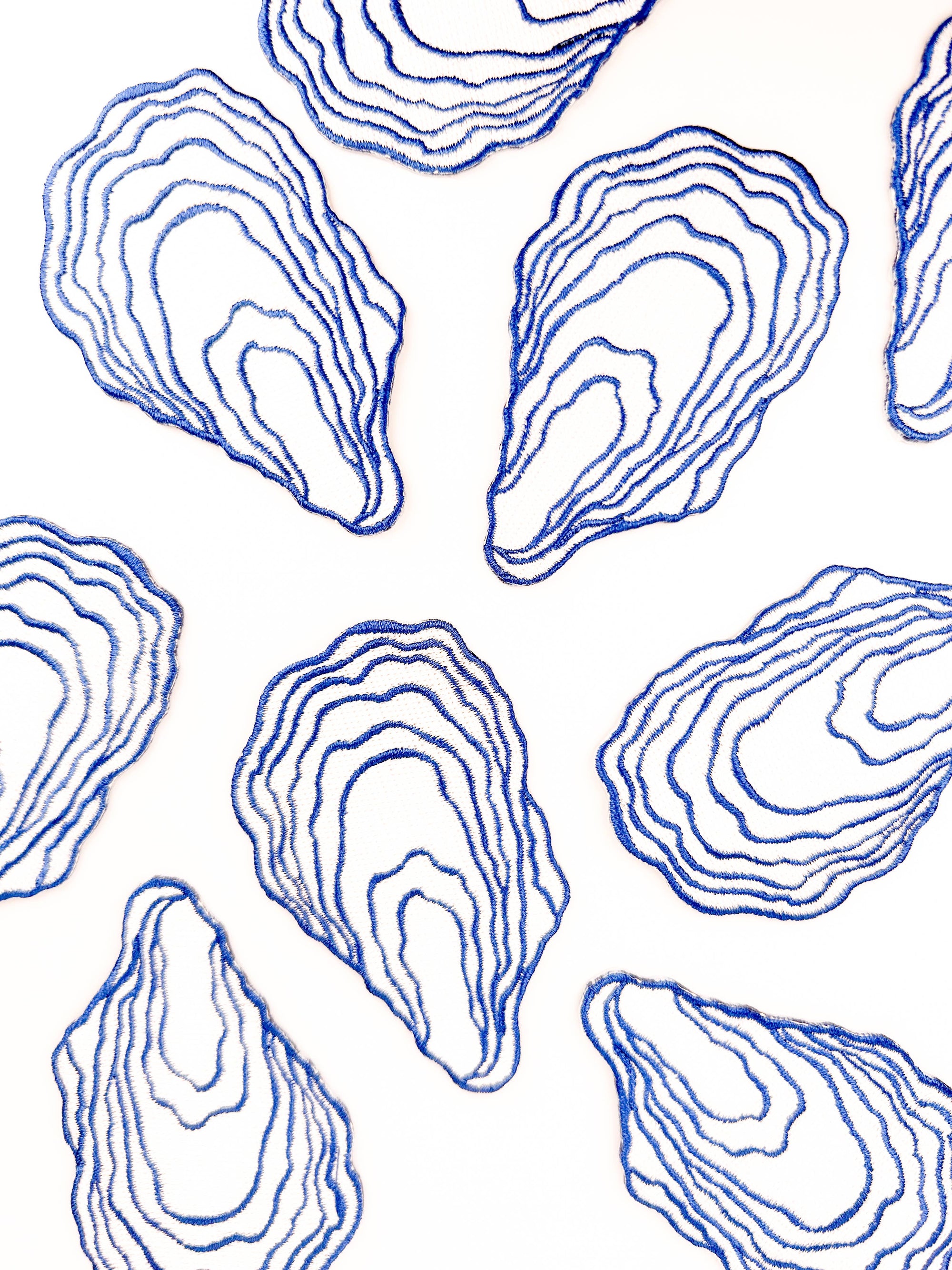 Oyster Patch | Coastal Embroidered Iron On Patch | Nautical