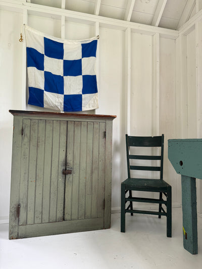 photo of a vintage signal flag