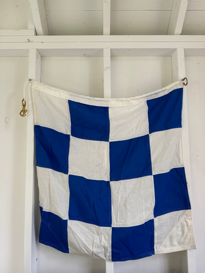 photo of a vintage signal flag