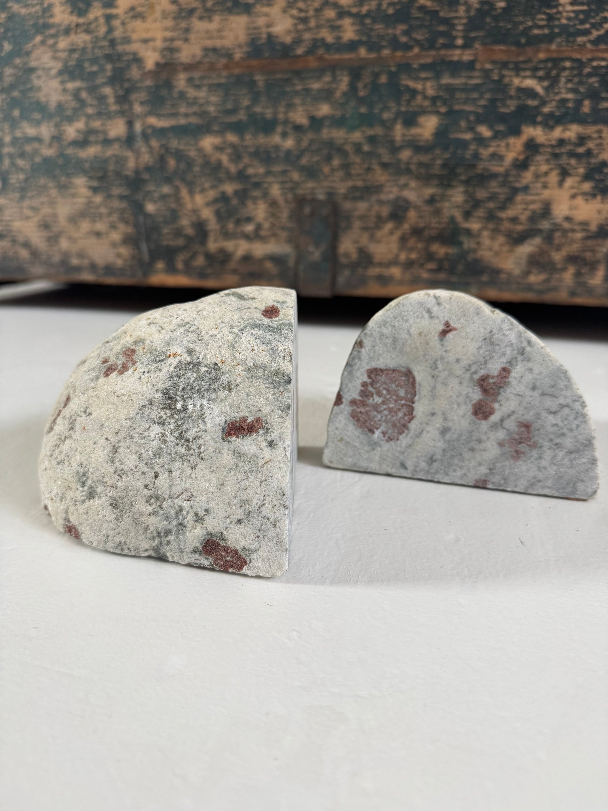 Pair VTG Natural Stone Bookends