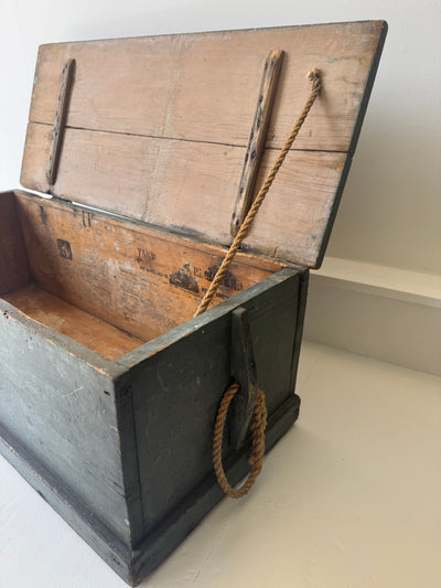 Antique Sea Chest - Rope Handle