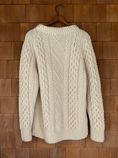 Vintage Wool Fishermen's Cardigan Sweater