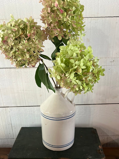 Vintage Stoneware Jug - Blue Stripes