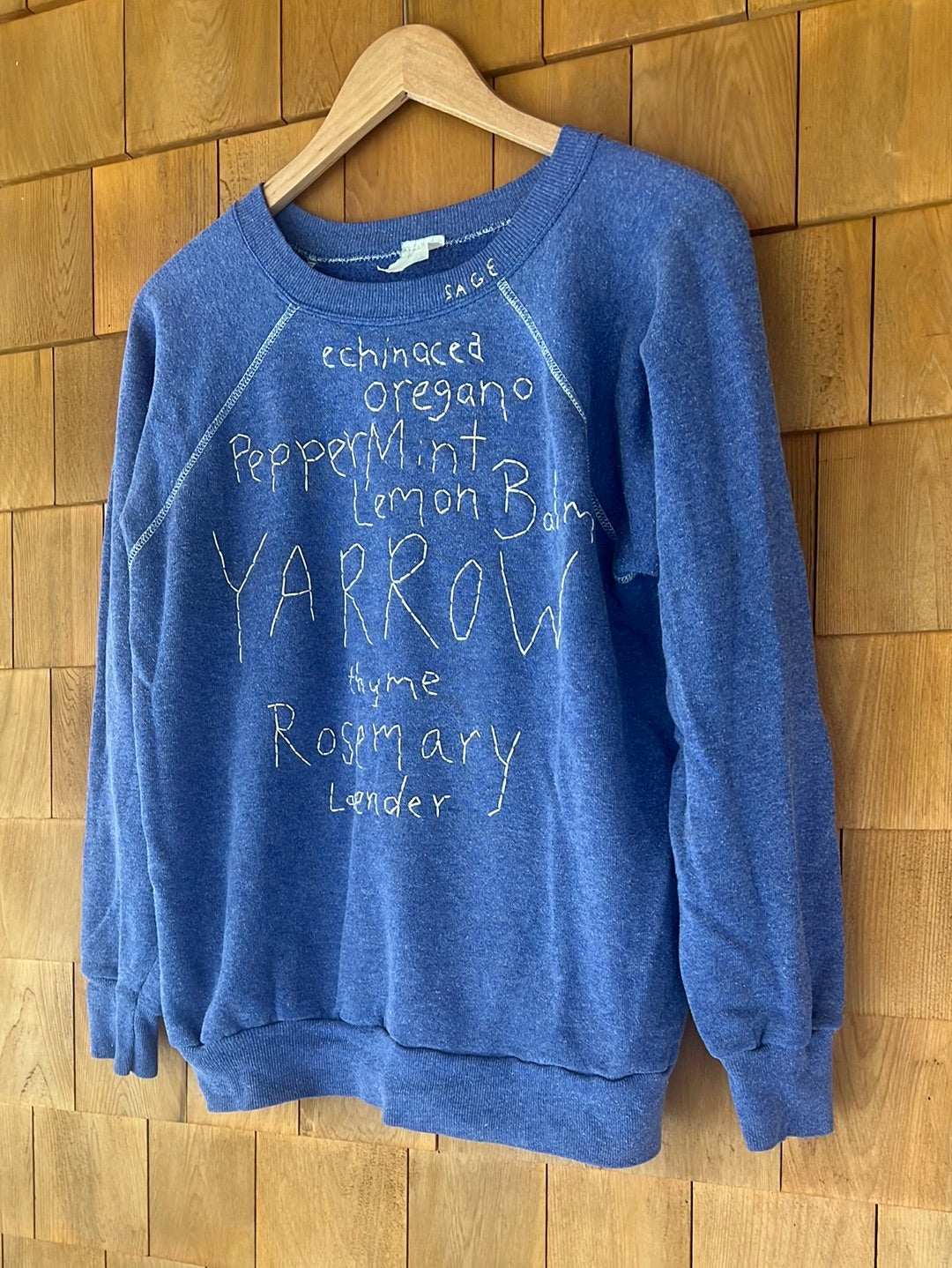 Pre Loved  Ragan Embroidered Flower Names - One Of A Kind