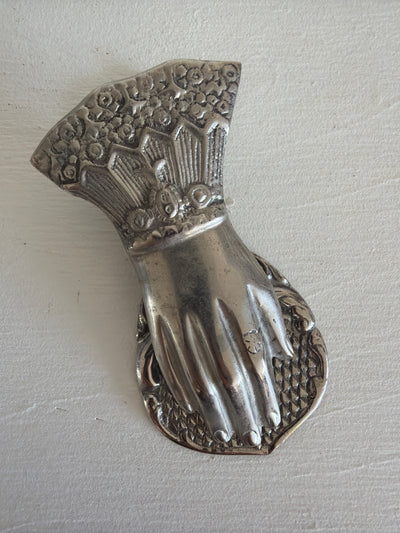 Vintage Silver Victorian Hand Wall Clip