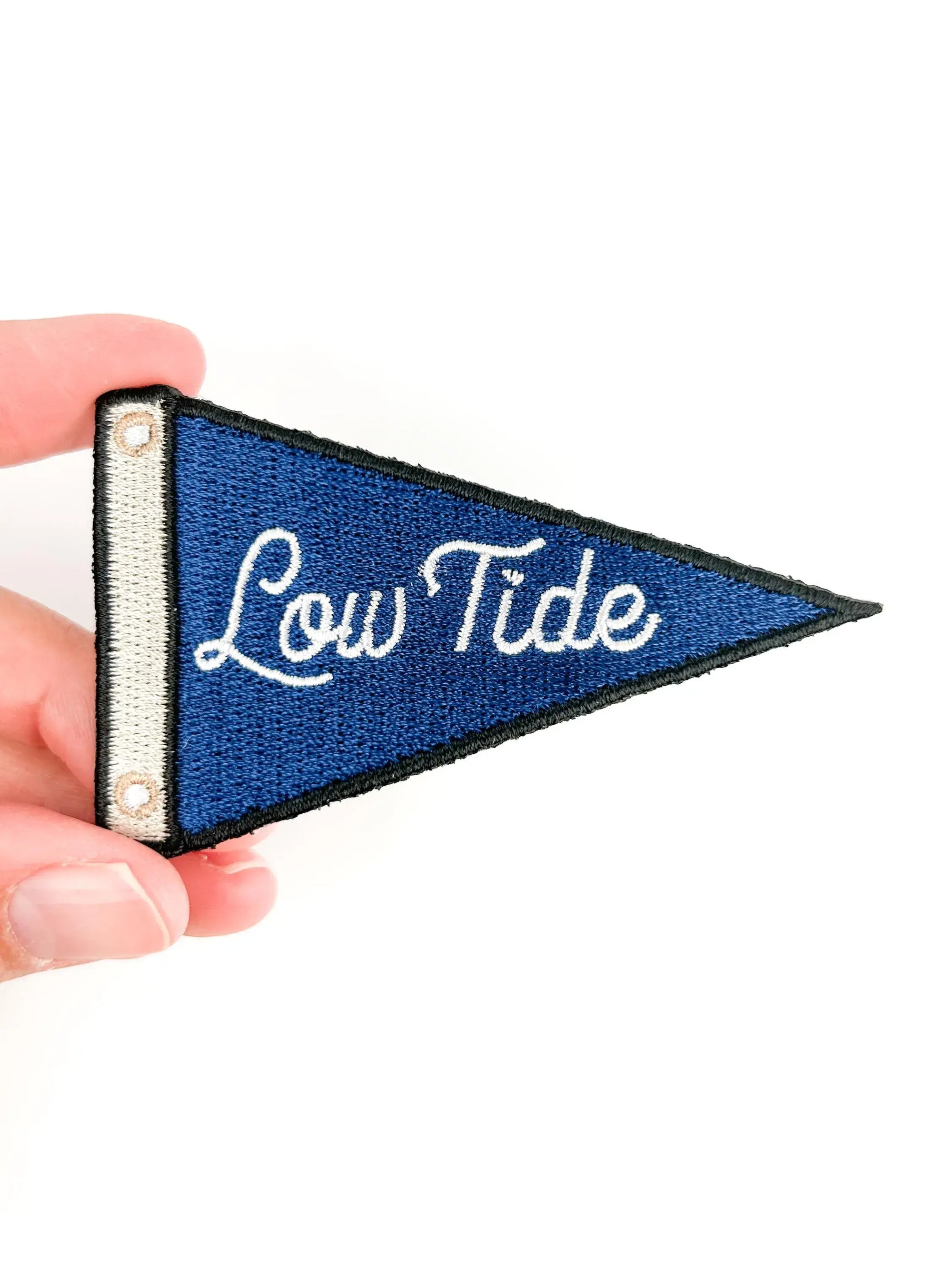 Low Tide Patch Nautical Sailing Pennant Embroidered Iron On