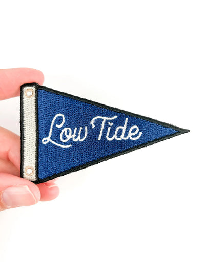Low Tide Patch Nautical Sailing Pennant Embroidered Iron On