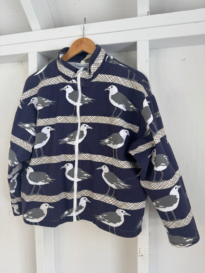 Vintage Seagull Zip Up Sweatshirt - Navy