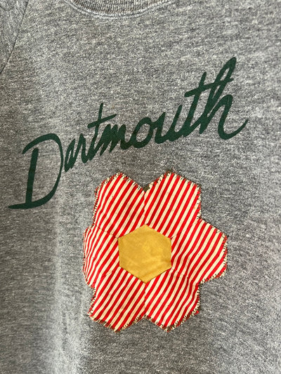 Vintage Dartmouth Heather Grey Raglan - Quilt Patch