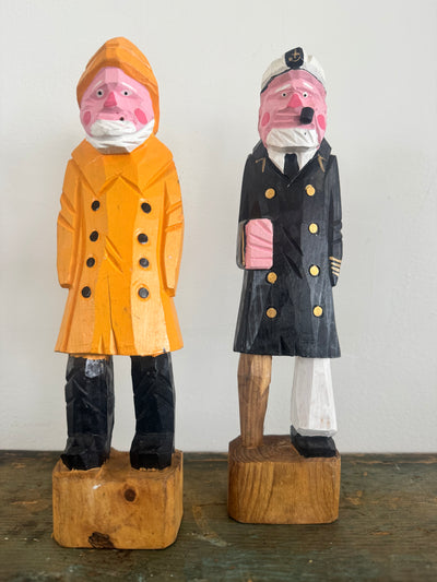 Vintage Handcarved Fisherman - Captain