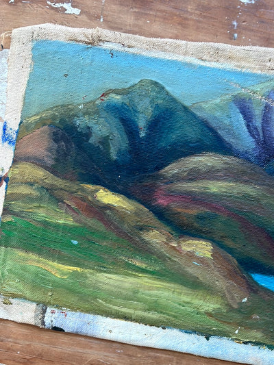 Vintage Forrest Trail Canvas Painting