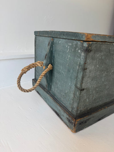 Antique Sea Chest - Rope Handle