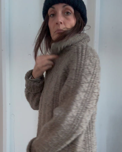 Vintage Fisherman's Zip Up Sweater - Grey