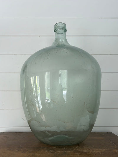 Vintage Glass Bottleneck Jug - Blue