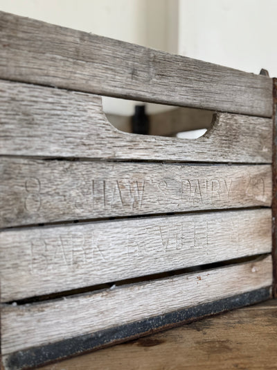 Vintage Shaw’s Dairy Wood Crate