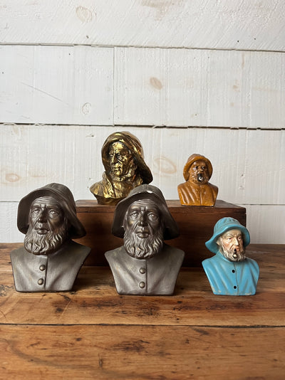 Vintage Atlantic Fisherman Bust - metal