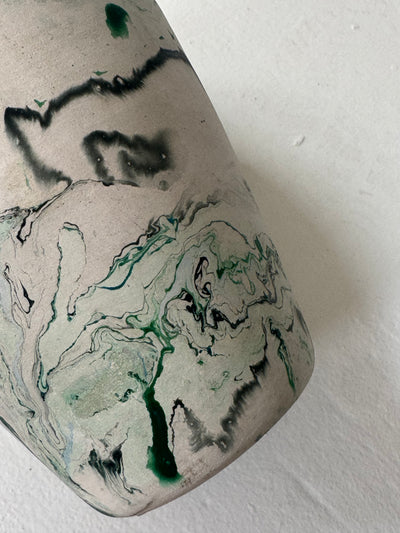 Vintage Nemadji Pottery - Green + Blue