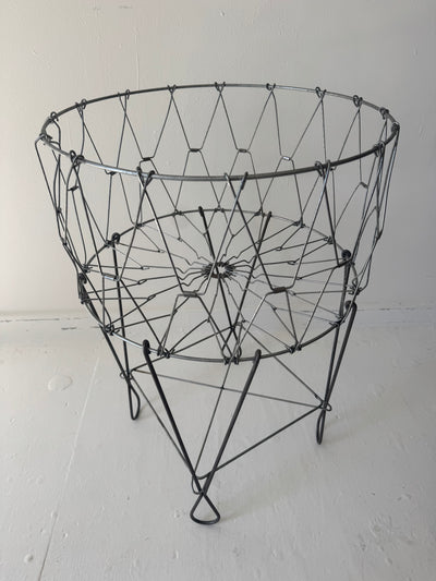 Antique Collapsible Laundry Hamper 19"