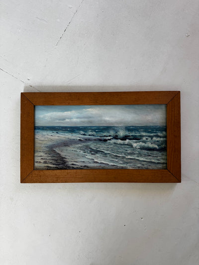 Vintage Moody Seascape Painting