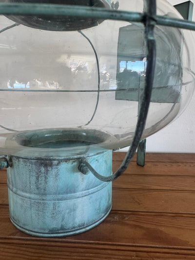 Salvaged Onion Lamp - Wall Mount - Copper Patina