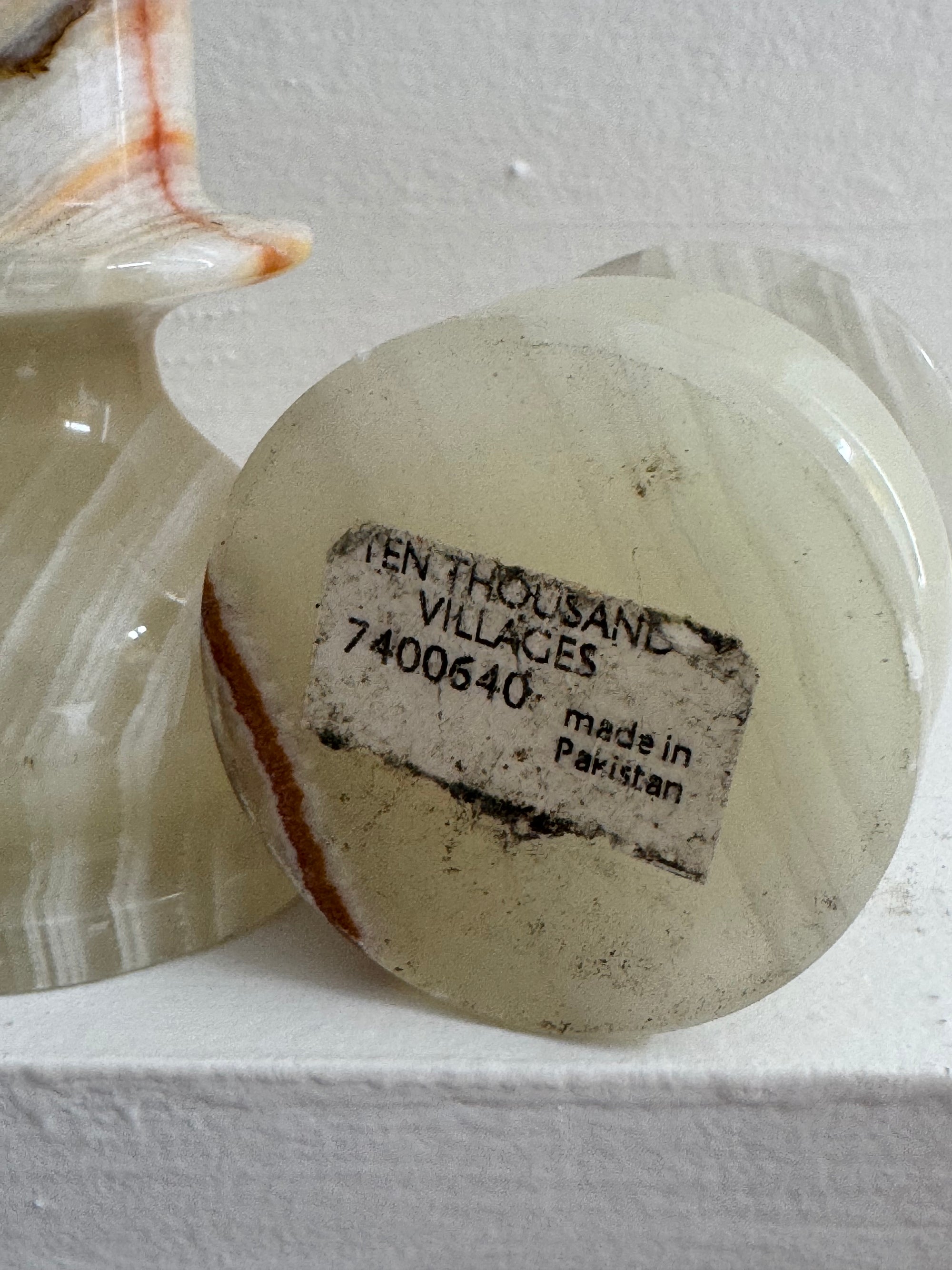 Pair of Vintage Stone Candlesticks