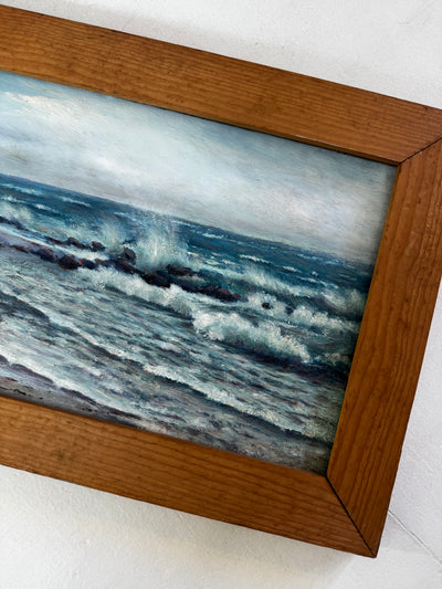 Vintage Moody Seascape Painting