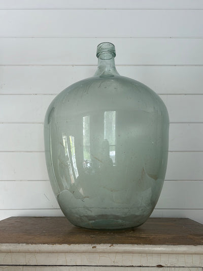 Vintage Glass Bottleneck Jug - Blue