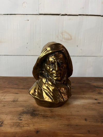 Vintage Atlantic Fisherman Bust - metal