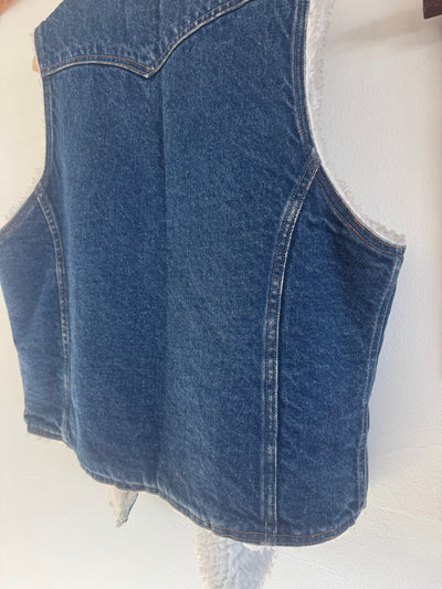 VTG LEVI'S Denim Vest - Fleece Lined