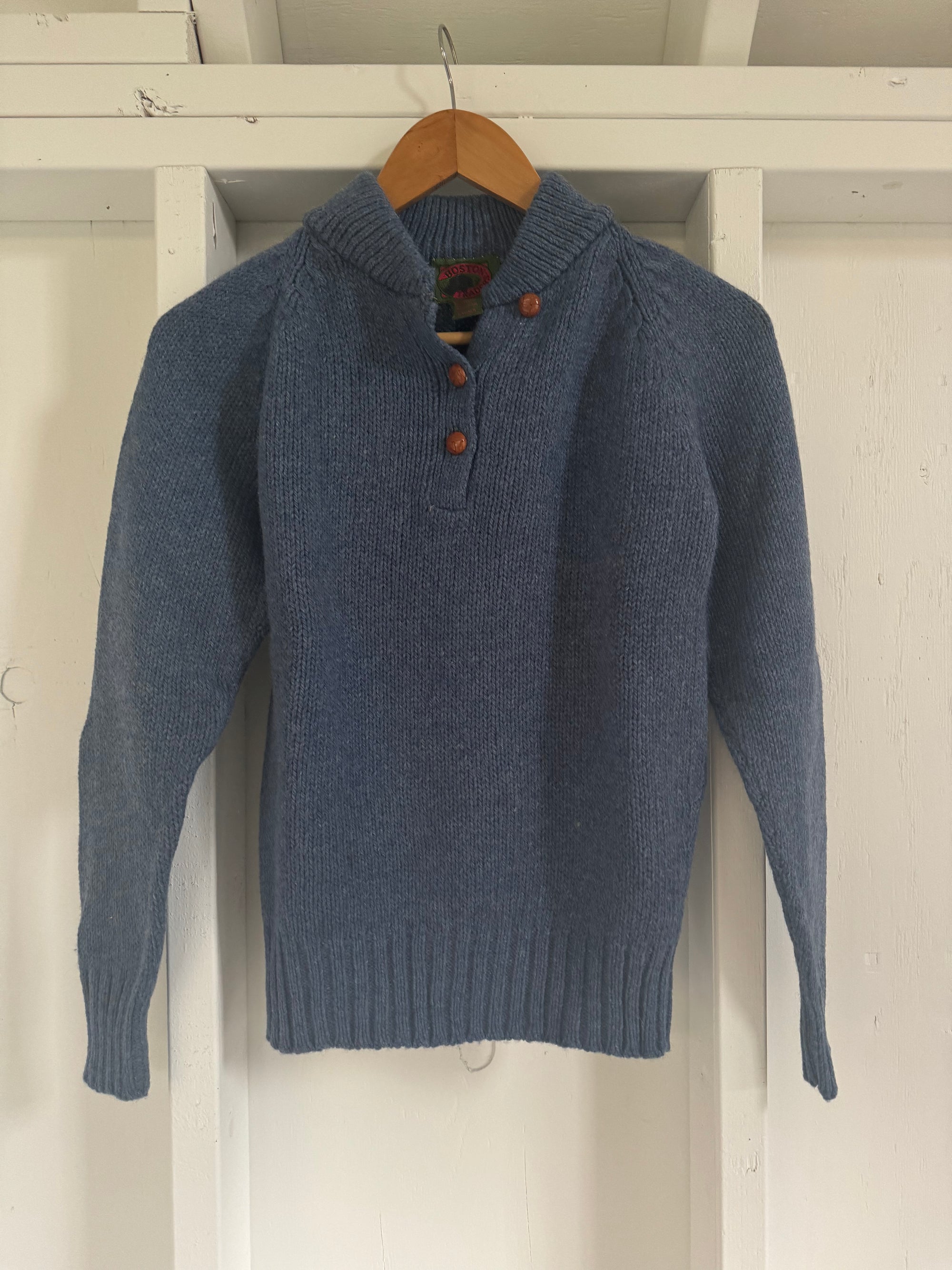 Vintage Wool Sweater - Navy Blue