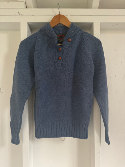 Vintage Wool Sweater - Navy Blue