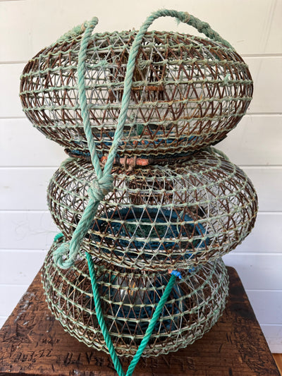 Antique French Wire Fish Trap Basket